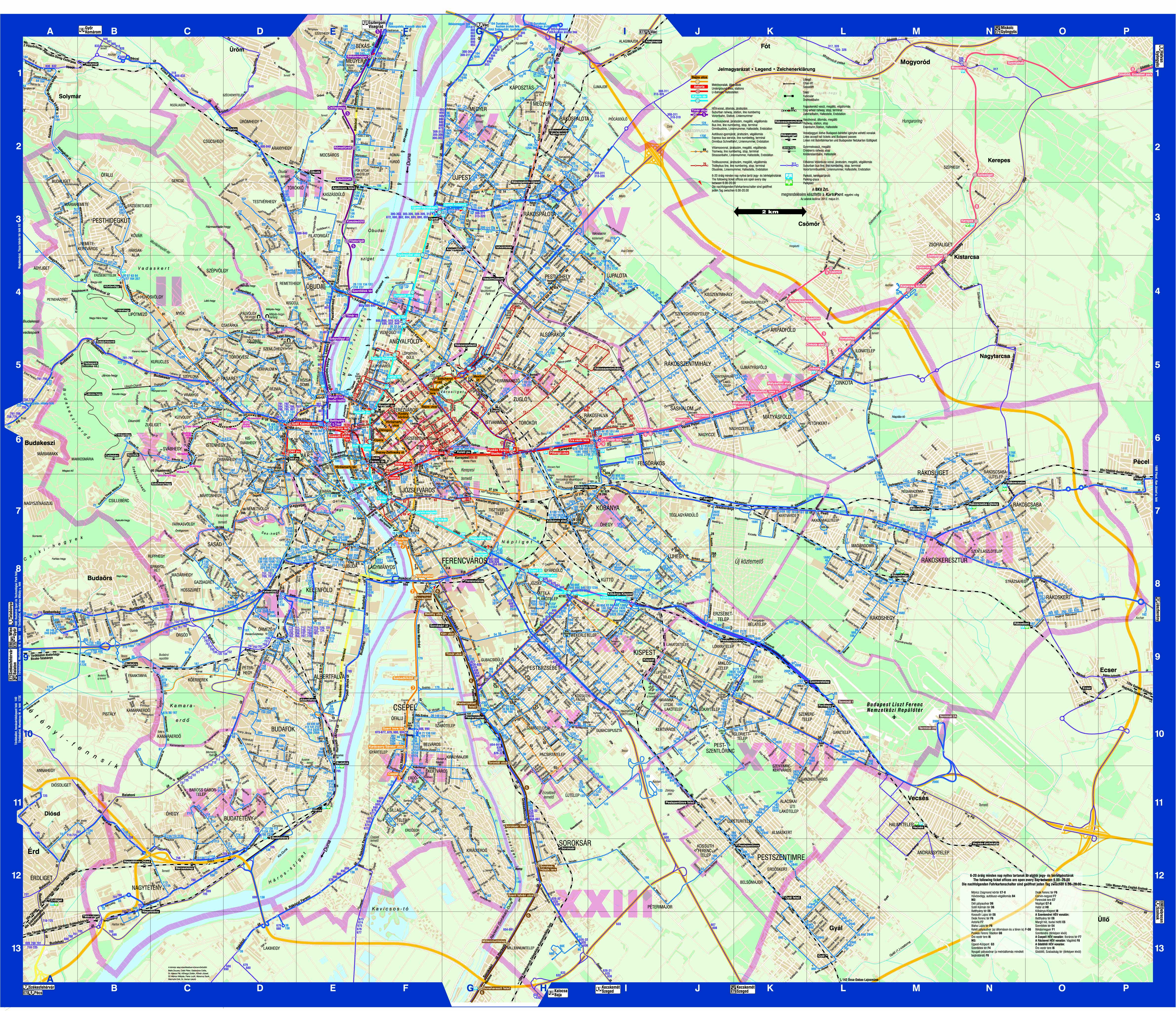 bp térkép bkv járatokkal Budapest közösségi közlekekedésének utasterheltsége bp térkép bkv járatokkal
